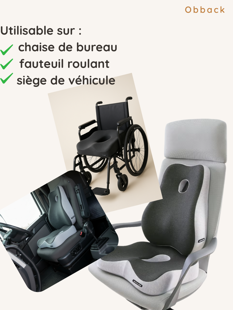 Coussin Ergonomique Mémoire de Forme – Soulage le Dos et le Coccyx