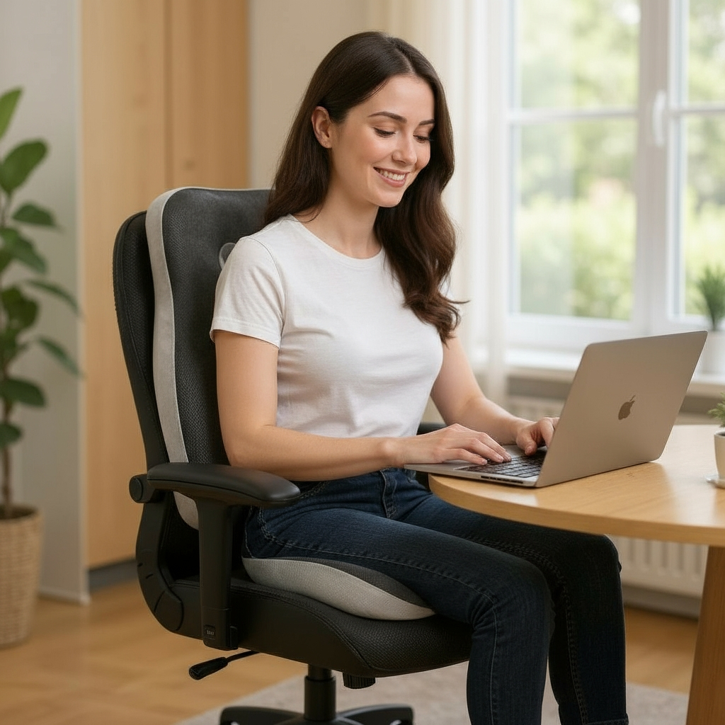 Coussin Ergonomique Mémoire de Forme – Soulage le Dos et le Coccyx